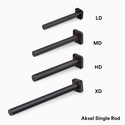 Aksel Single Rod Floating Shelf Brackets